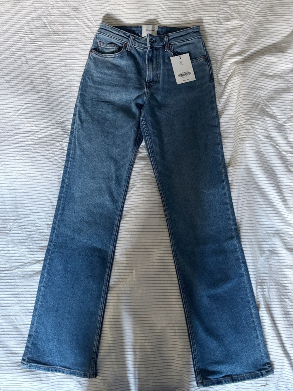 Reformation Elton Mid Rise Stretch Straight Jeans Size 25